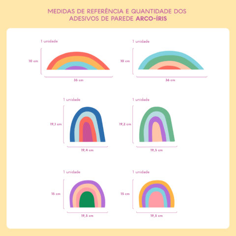 Adesivo de Parede Decoração - Arco Íris