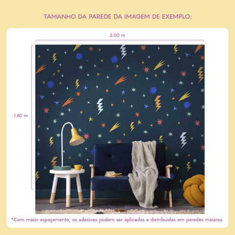 Adesivo de Parede Decoração - Noite Estrelada