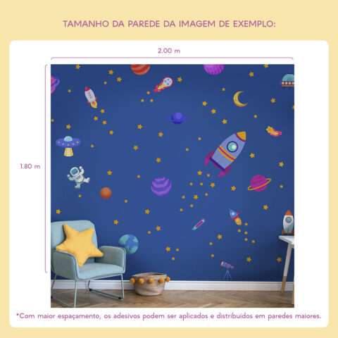 Adesivo de Parede Decoração - Espaço Sideral