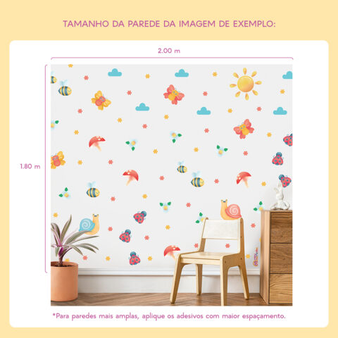 Adesivo de Parede Decoração - Jardim Encantado